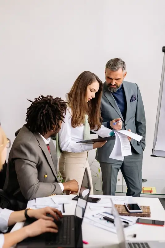 Business people at the presentation